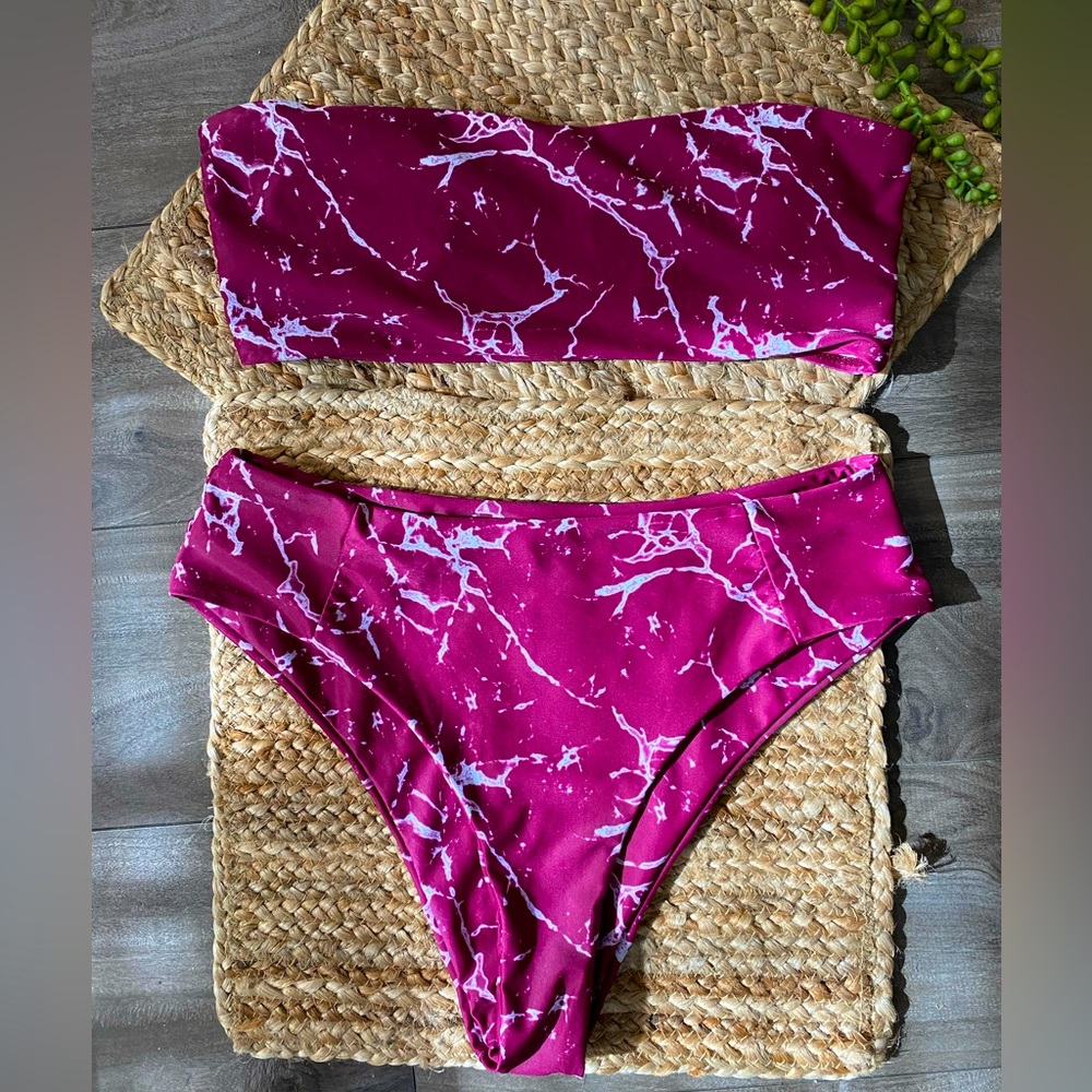 Tube top bathing suit set